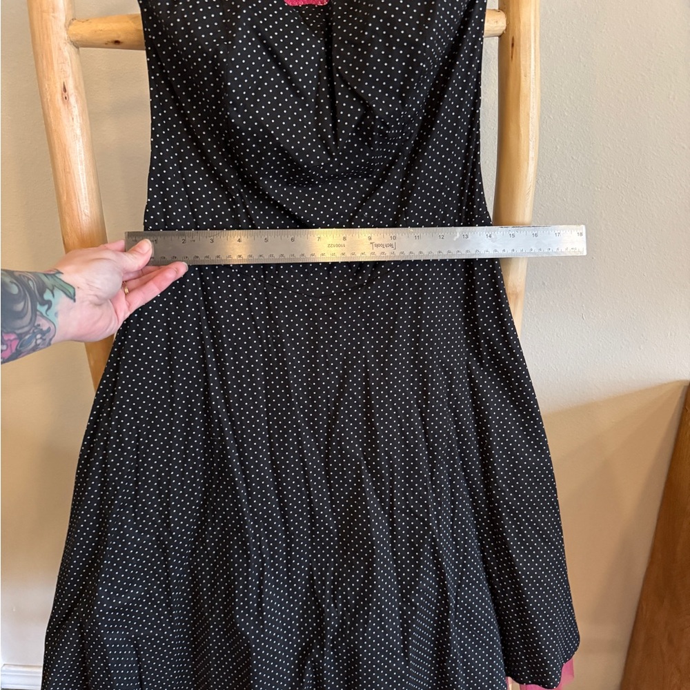 2000’s Ruby Rox Black Strapless Polka Dot Dress W… - image 4
